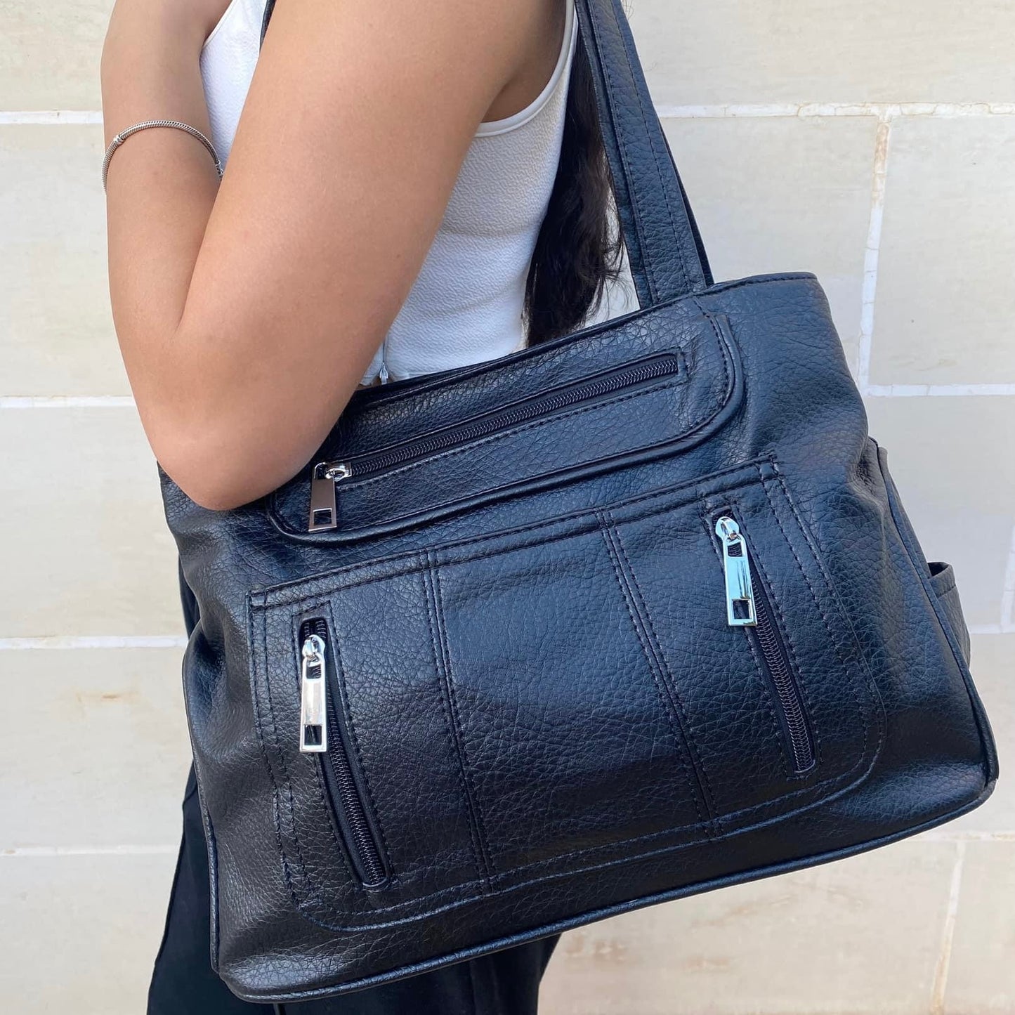 Front Zip Handbag