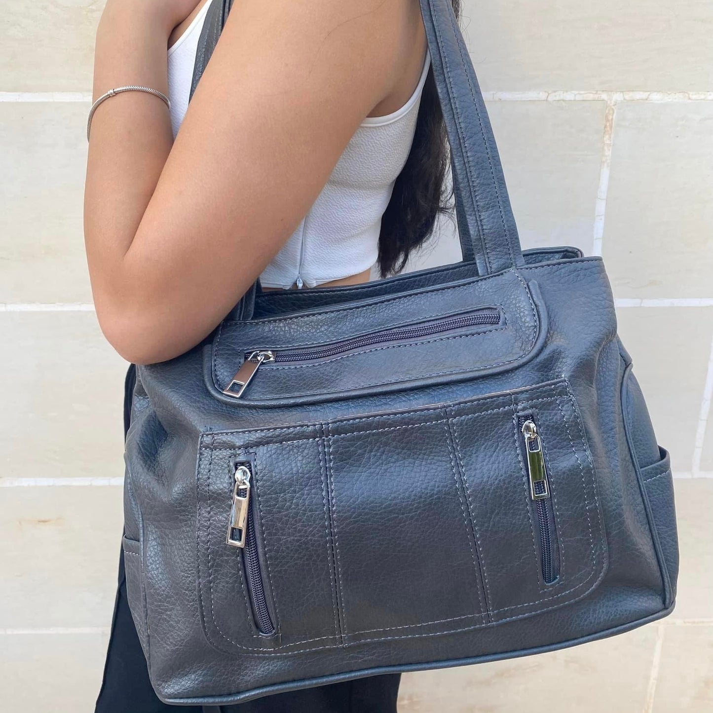 Front Zip Handbag