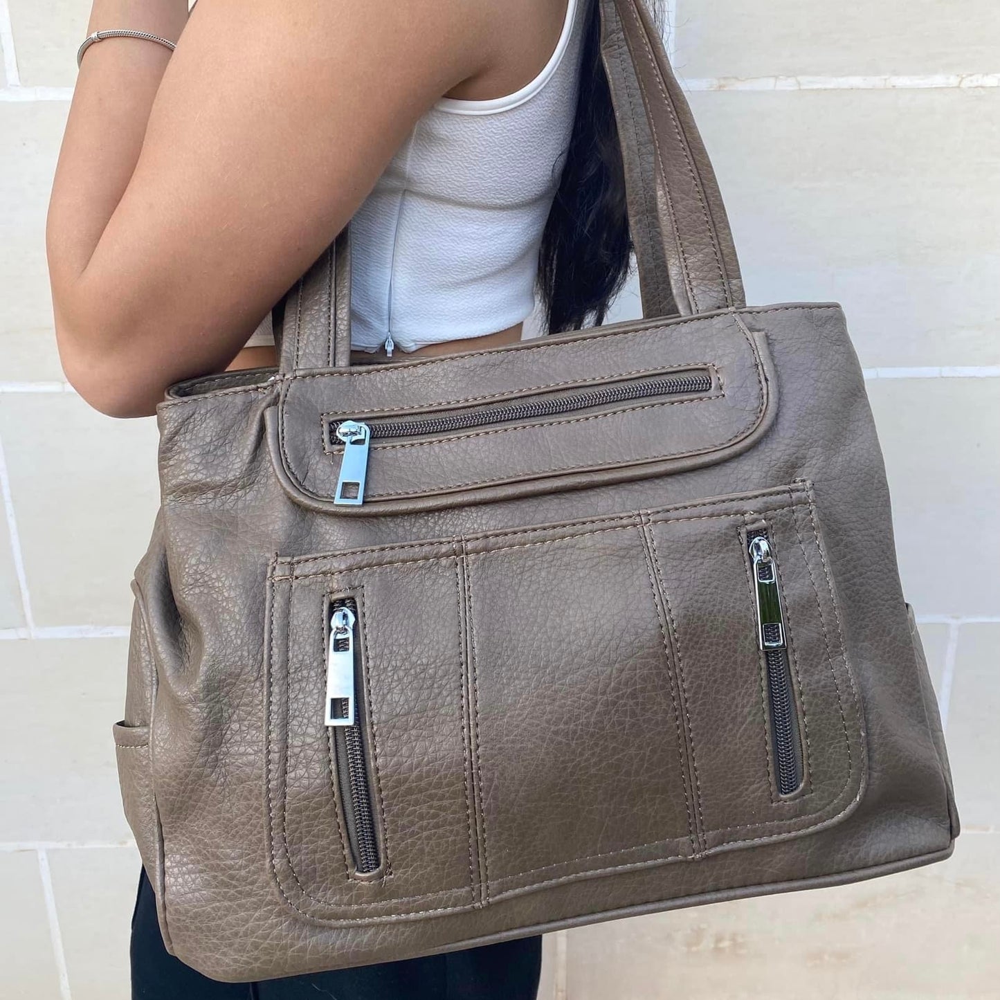 Front Zip Handbag